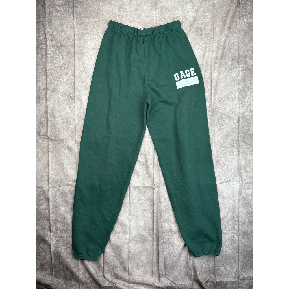 Jerzees Nublend Gage Sweatpants Green Fleece Joggers Mens Small Elastic Waist